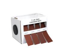 4 Rollos de Papel de Lija,Rollo de Tela de Esmeril para Madera,Rollos de Papel de Lija con Caja Dispensadora,para Reparación de Muebles de Madera,Lijado de Metales,Pulido de Coches