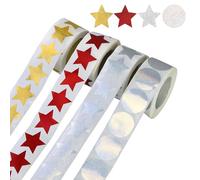 4 rollos de pegatinas de estrellas con purpurina, pegatinas de estrellas brillantes para niños, pegatinas navideñas autoadhesivas para álbumes de recortes, tarjetas de felicitación, regalos