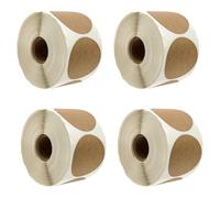 4 rollos de pegatinas redondas de regalo, etiquetas adhesivas grabables, etiquetas adhesivas de puntos redondos para sobres