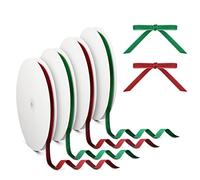 4 Rollos de Terciopelo de, 23m Decorativa de Navideñas para Envoltura de Decoración de Boda Suministros para Fiestas