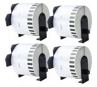 4 Rollos DK-22205 DK2205 Papel de Etiqueta térmica 62 mm x 30.48m Compatible Continuo con QL-500 QL-500A QL-550 QL-560 QL-700 QL-570VM QL-800N QL-600TD y printas de Etiqueta similares