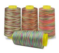 4 Rollos Hilos de Coser para Maquina, Hilo para Maquina de Coser por Carrete, Hilo de Poliéster Bobina Hilo para Coser para Coser, Acolchar, Patchwork, Remalladora y Overlock