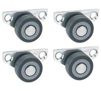 4 rollos laterales de parqué de 30 x 14 mm, rueda de TPE, color gris