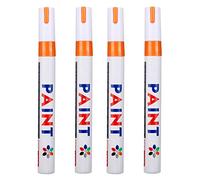 4 rotuladores para neumáticos de Hallenwerk, color naranja, para coche, moto, bicicleta, marcador, rotulador, resistente al agua, resistente a la intemperie -101934