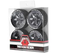 4 ruedas de aleación de aluminio de 65 x 26 mm, cubo hexagonal de 12 mm, piezas de repuesto para Tamiya XV02 TT01 HSP 94123 FW06 1/10 Drift Racing RC Car (titanio)