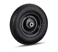 4 Ruedas de Carretilla, 4.80 4.00-8, Recambio para Carrito, Llanta de Acero, 120 kg, Negro
