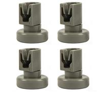 4 ruedas de cesta superior para lavavajillas para zanussi para aeg - corredores de plástico de deslizamiento suave 25 x 8 mm, color gris