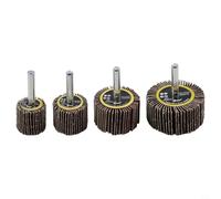 4 ruedas de disco de lija de grano 80 de 25/30/40/50 mm de diámetro con mandril de 6 mm para herramientas giratorias de pulido y molienda