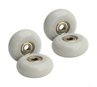4 ruedas de equipaje de repuesto para maleta, carrito de patinaje con tamaño de 50 x 20 mm y agujero interior de 8 mm en color gris (gris)