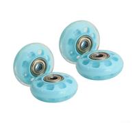 4 ruedas de equipaje de repuesto para maleta, carrito, patinaje, con tamaño de 50 x 20 mm y agujero interior de 8 mm en color gris (azul)