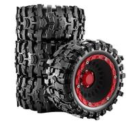 4 ruedas de goma de 89 x 43 mm para 1/16 TRAXXAS Summit E-REVO ARRMA Gorgon GROM MINI KRATON 3S MJX SCY HBX RC Car