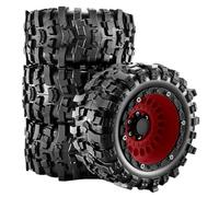 4 ruedas de goma de 89 x 43 mm para 1/16 TRAXXAS Summit E-REVO ARRMA Gorgon GROM MINI KRATON 3S MJX SCY HBX RC Car