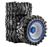 4 ruedas de goma de 89 x 43 mm para 1/16 TRAXXAS Summit E-REVO ARRMA Gorgon GROM MINI KRATON 3S MJX SCY HBX RC Car