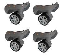 4 ruedas de goma de repuesto para caja de equipaje de 60 x 12 mm/55 x 12 mm, rueda de maleta resistente de 360 grados, 1