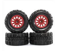 4 ruedas de goma RC de 110 x 56 mm, buje hexagonal de 12 mm, piezas de repuesto para 1/12 HPI Flux UDIRC V3 TRAXXAS Mini XRT MAXX Monster Truck RC Car (rojo)