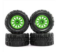 4 ruedas de goma RC de 110 x 56 mm, buje hexagonal de 12 mm, piezas de repuesto para 1/12 HPI Flux UDIRC V3 TRAXXAS Mini XRT MAXX Monster Truck RC Car (verde)