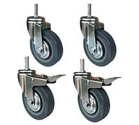 4 ruedas giratorias resistentes de 3/4" con freno for muebles, equipos y logística - Capacidad de carga: 270 kg(4 in M10 2 No Brakes+2 Brakes)