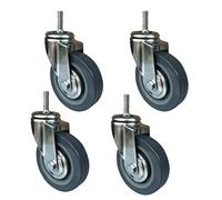 4 ruedas giratorias resistentes de 3/4" con freno for muebles, equipos y logística - Capacidad de carga: 270 kg(4 in M12 4 No Brakes)