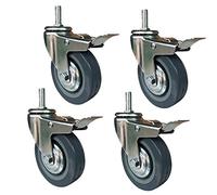 4 ruedas giratorias resistentes de 3/4" con freno for muebles, equipos y logística - Capacidad de carga: 270 kg(3 in M10 4 Brakes)