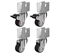 4 ruedas giratorias universales de 1 pulgada para muebles, bancos de trabajo, carrito silencioso
