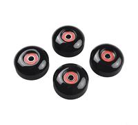 4 ruedas para monopatín Longboard de 52 x 32 mm, dureza 95A, con rodamientos ABEC9 para velocidad y control constantes (negro)