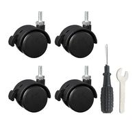 4 Ruedas Para Muebles, 1 Llave, 1 Destornillador, Ruedas Con Freno, Ruedas Giratorias, Ruedas Para Trabajo Pesado, Ruedas De Carro