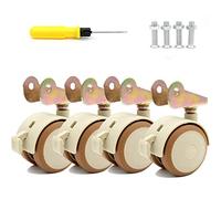 4 Ruedas para Muebles con Ruedas Giratorias Férula con Tapa tipo P Ruedas de Freno para Cunas para Niños Silencioso Adecuado para Cunas Ruedas Pivotantes Ruedas Universal Caster