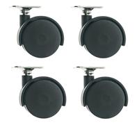 4 Ruedas para muebles giratorias con pletina de acero diámetro 30mm 20kg de carga por rueda. Diámetro 3cm, 4 unidades.