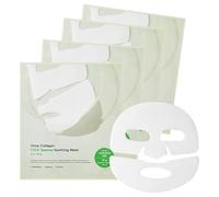 4 sábanas/máscara facial de colágeno, máscara de hidratación durante la noche con efecto calmante y de enfriamiento, máscara de colágeno con colágeno de bajo peso molecular para la elasticidad y calm