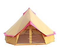 4-Season Tents for Camping,4m Bell Tent,with Zipped in Ground Sheet,5-12 Persons Canvas Tent,Festivals and Human Shelter for inhabiting or Leisure