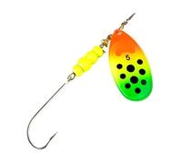 4 señuelos de Pesca Duros, cucharas de Metal for Trucha, 4 g, 5 g, 7,8 g, 10,5 g y 15 g, con Lentejuelas y Anzuelo único. para Agua Salada, Trucha(Color 01,7.8g)