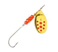 4 señuelos de Pesca Duros, cucharas de Metal for Trucha, 4 g, 5 g, 7,8 g, 10,5 g y 15 g, con Lentejuelas y Anzuelo único. para Agua Salada, Trucha(Color 03,15g)