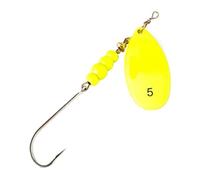4 señuelos de Pesca Duros, cucharas de Metal for Trucha, 4 g, 5 g, 7,8 g, 10,5 g y 15 g, con Lentejuelas y Anzuelo único. para Agua Salada, Trucha(Color 06,4g)
