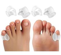 4 separadores de dedos de los pies pequeños de silicona, pequeños protectores de dedos para dedos superpuestos