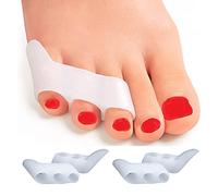 4 separadores de silicona para dedos de los pies, protección contra la fricción, protección para los juanetes, alivio de las hierbas en Hallux Valgus, dedos en martillo, dolor de pies