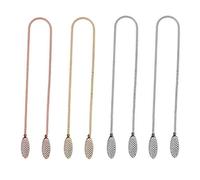 4 servilleteros, servilleteros para mesa de comedor, servilleteros con clip para personas mayores, clip de acero inoxidable, servilletas, servilletas, servilletas, cadena con clip