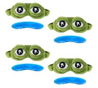 4 SET Antifaz para dormir para niños - Máscara de ojos de dibujos animados de pelusa - Creativa de dibujos animados divertida cubierta para los ojos