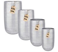 4 Set XXL Maceta Macetas Maceta Florero Interior Exterior Aluminio