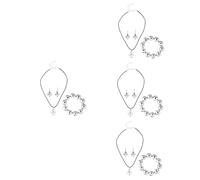 4 Sets Chic Necklace and Earring Set Decorative Pendants for Women Disco Decorations