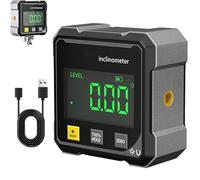 4-Side Magnetic Digital Angle Gauge, Digital Angle Finder with Electronic Laser, Cube Inclinometer With Backlight, Table Saw Miter Protractor, Woodworking Measuring Tool, Level Box for Hanging (1Pcs)