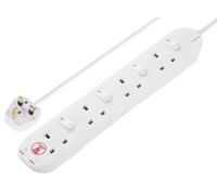 4 Skt 2M 13A India Sw Srg Exteriores Cable Blanco - SWSRG4210N-MP