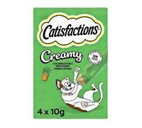 4 sobres x 10 g Catisfactions Creamy Hierba Gatera Snack cremoso para gatos