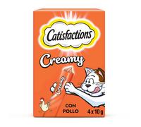 4 sobres x 10 g Catisfactions Creamy Pollo Snack cremoso para gatos