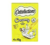 4 sobres x 10 g Catisfactions Creamy Queso Snack cremoso para gatos