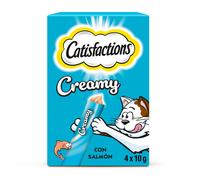 4 sobres x 10 g Catisfactions Creamy Salmón Snack cremoso para gatos