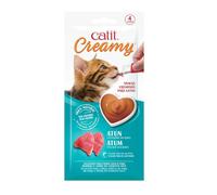 4 sobres x 10 g Catit Creamy Snack Líquido de Atún para gatos