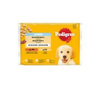 4 sobres x 100 g Pedigree Pollo y Buey con Arroz Gelatina en Bolsita para Cachorros