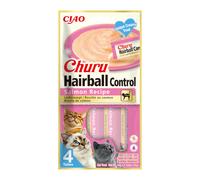 4 Sobres x 14 g Churu Hairball Control Salmón para gatos