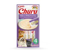 INABA Churu Puré – Pollo con Camarón para gatos – 4 x 14 g