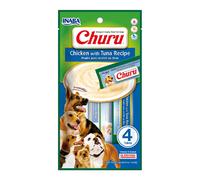 4 sobres x 14 g Churu Snack Cremoso Receta de Pollo con Atún para perros